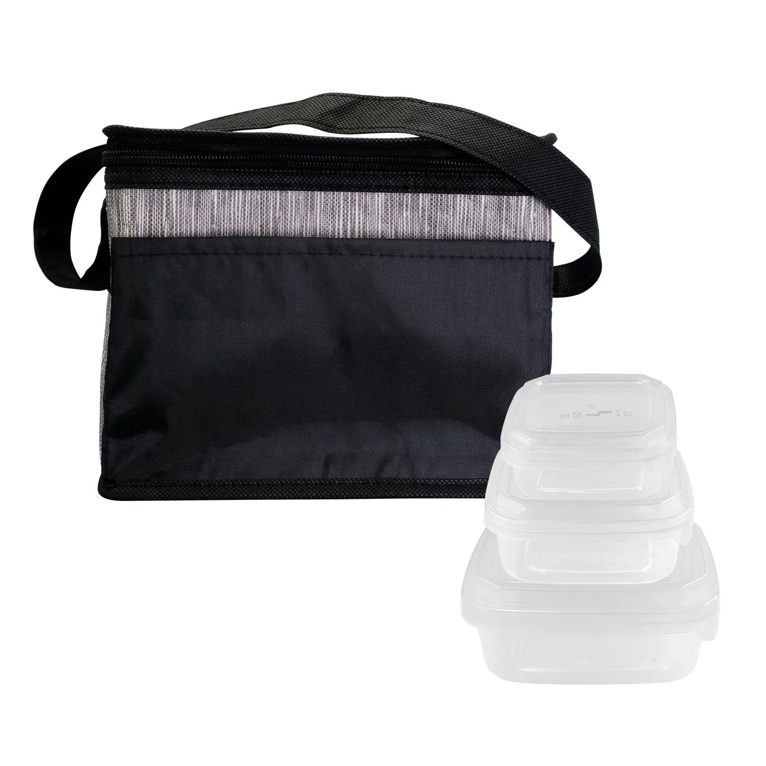 Black Graph Portion Control Lunch Set 15