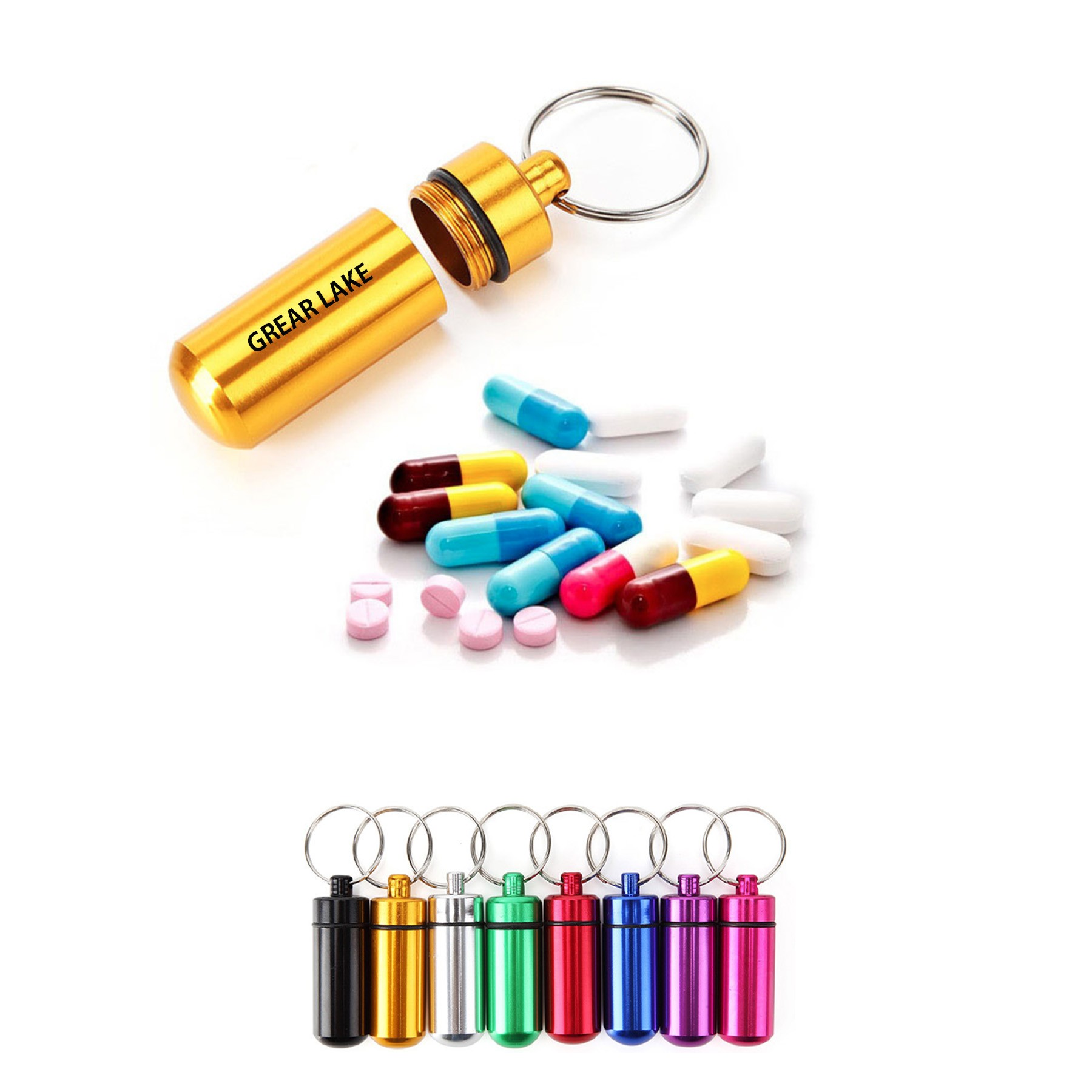 Waterproof Aluminum Pill Case 1