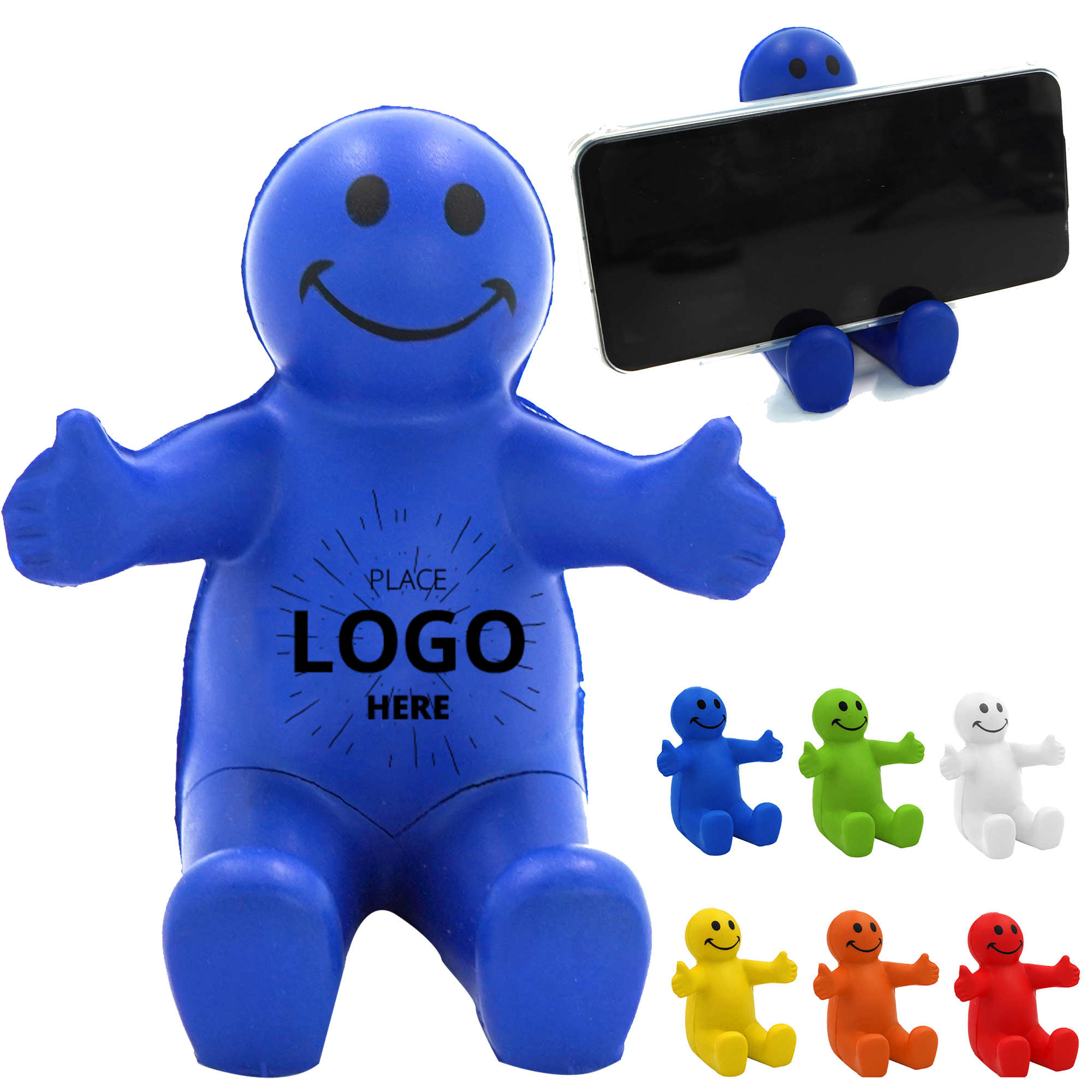 Smiley Face Guy Stress Reliever Phone Holders 1