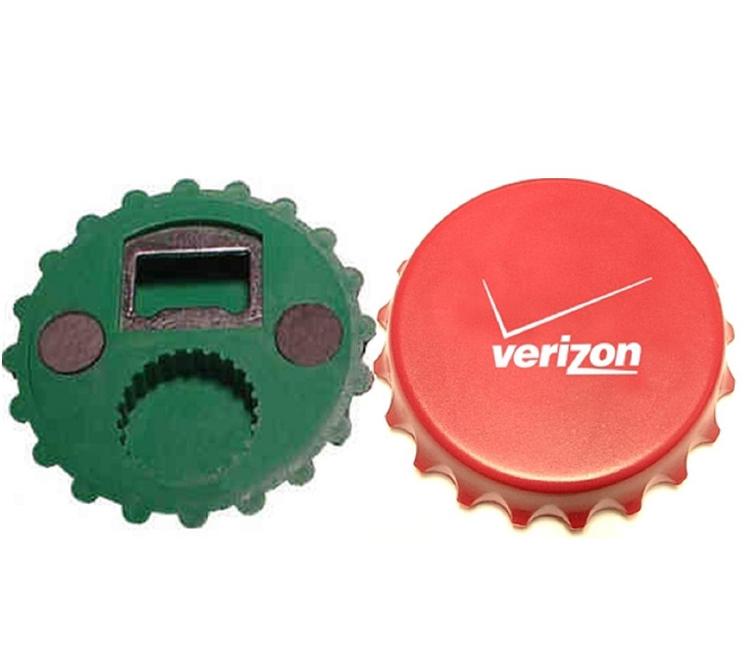 Jumbo size coaster shape magnetic bottle opener