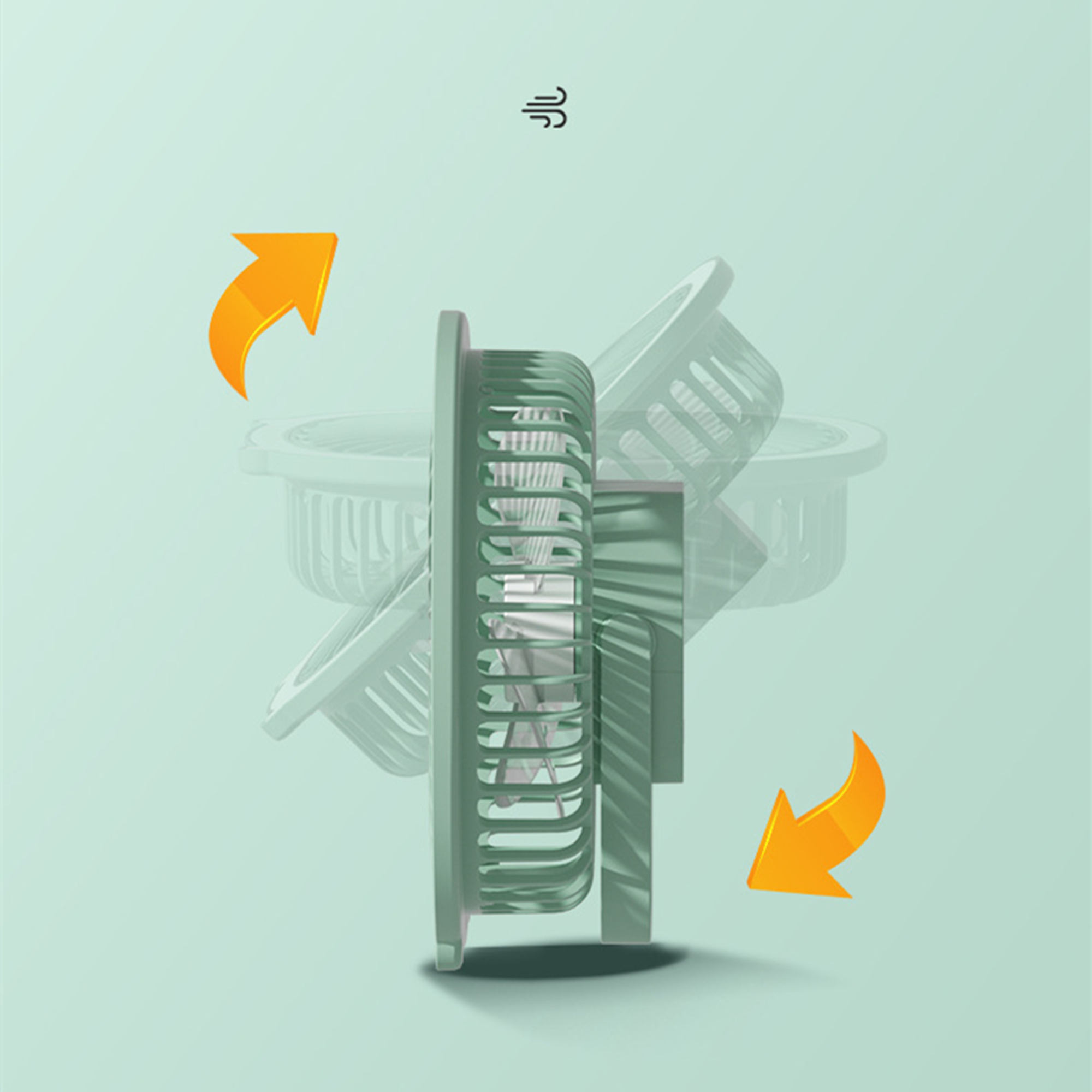 Rechargeable Small Ceiling Fan With Light 6