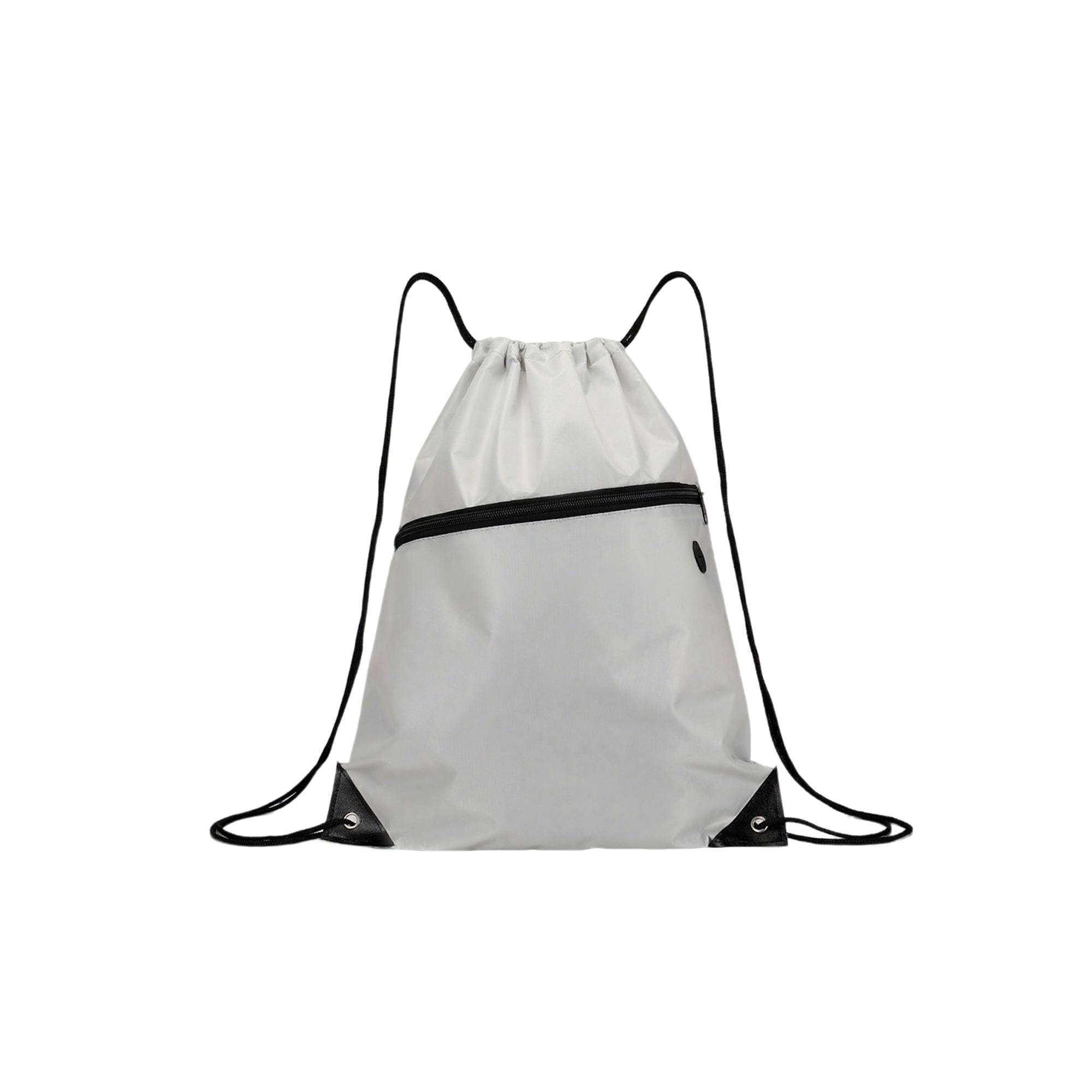 Drawstring Sports Sack With Front Pocket Earbud Port 9