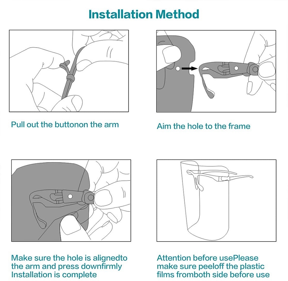 Face Shield with Glasses Frames 3