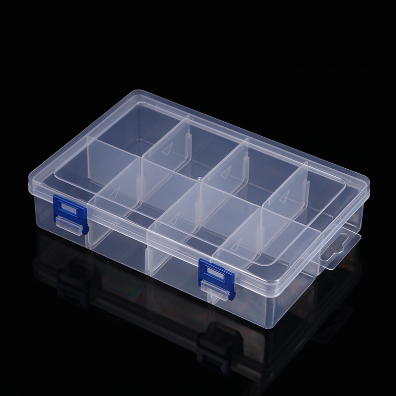 8 Grids Plastic Clear Organizer Box 8
