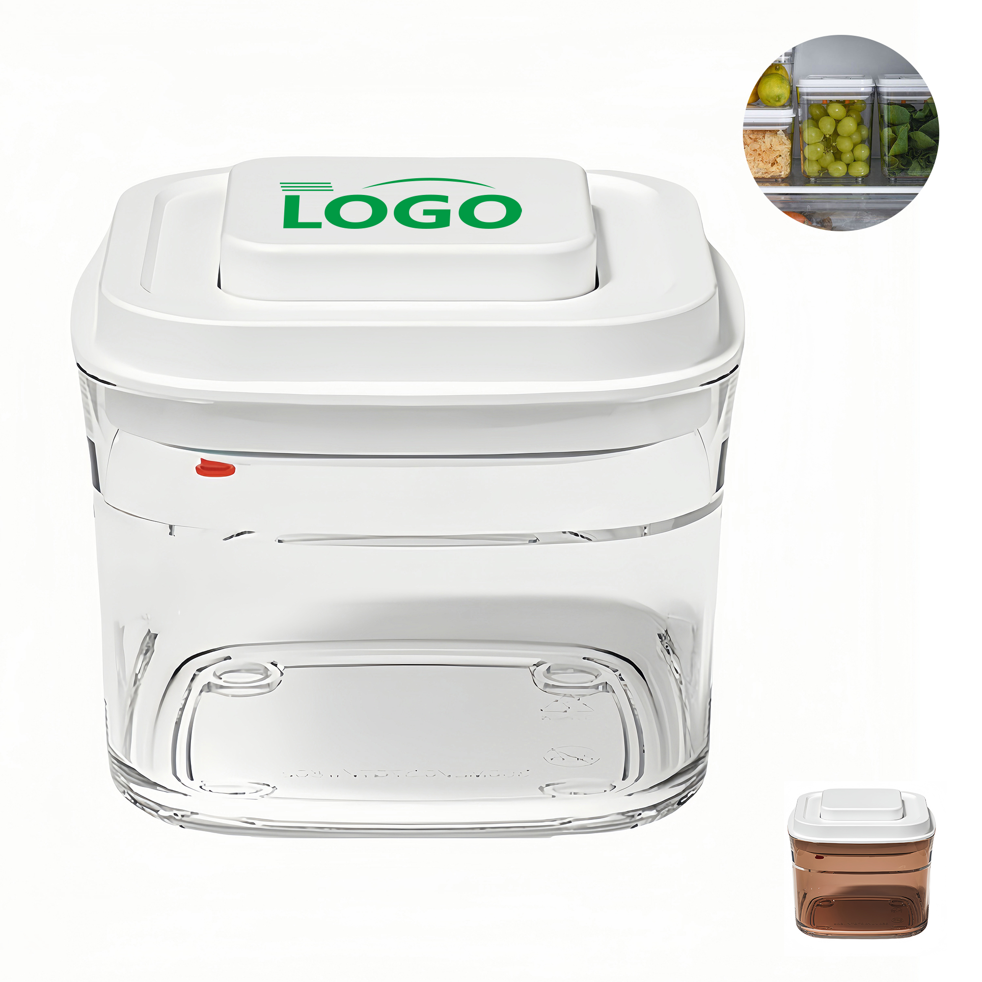 Square Push-Button Airtight Container 6