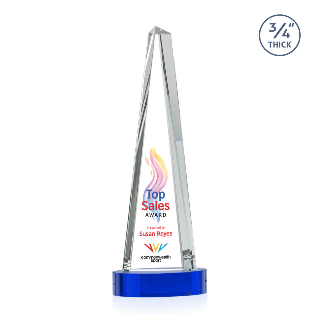 Majestic Tower VividPrint™ Award on Alberton Base -  Blue 7