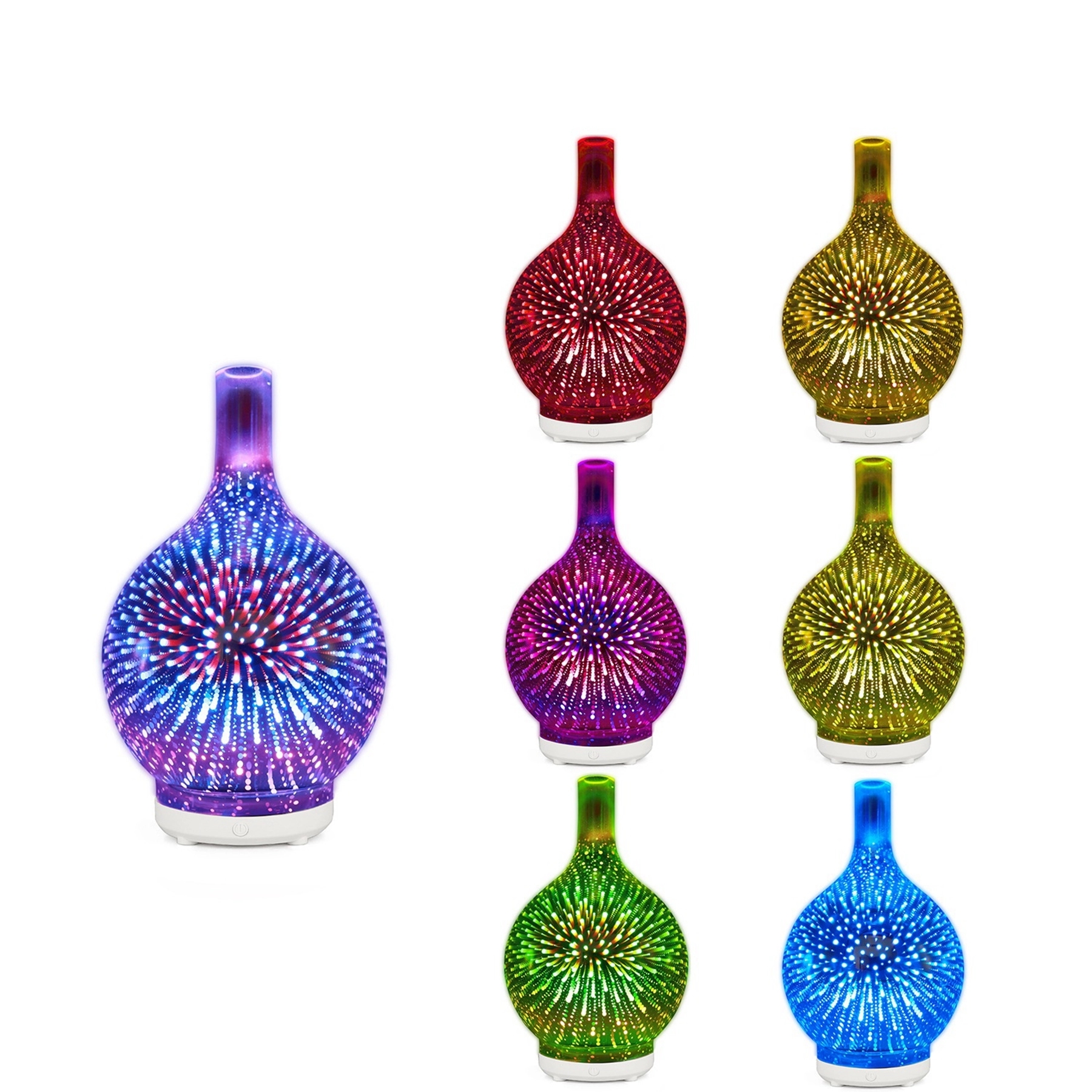 100 ML 3D Glass Ultrasonic Essential Oil Air Humidifier 1