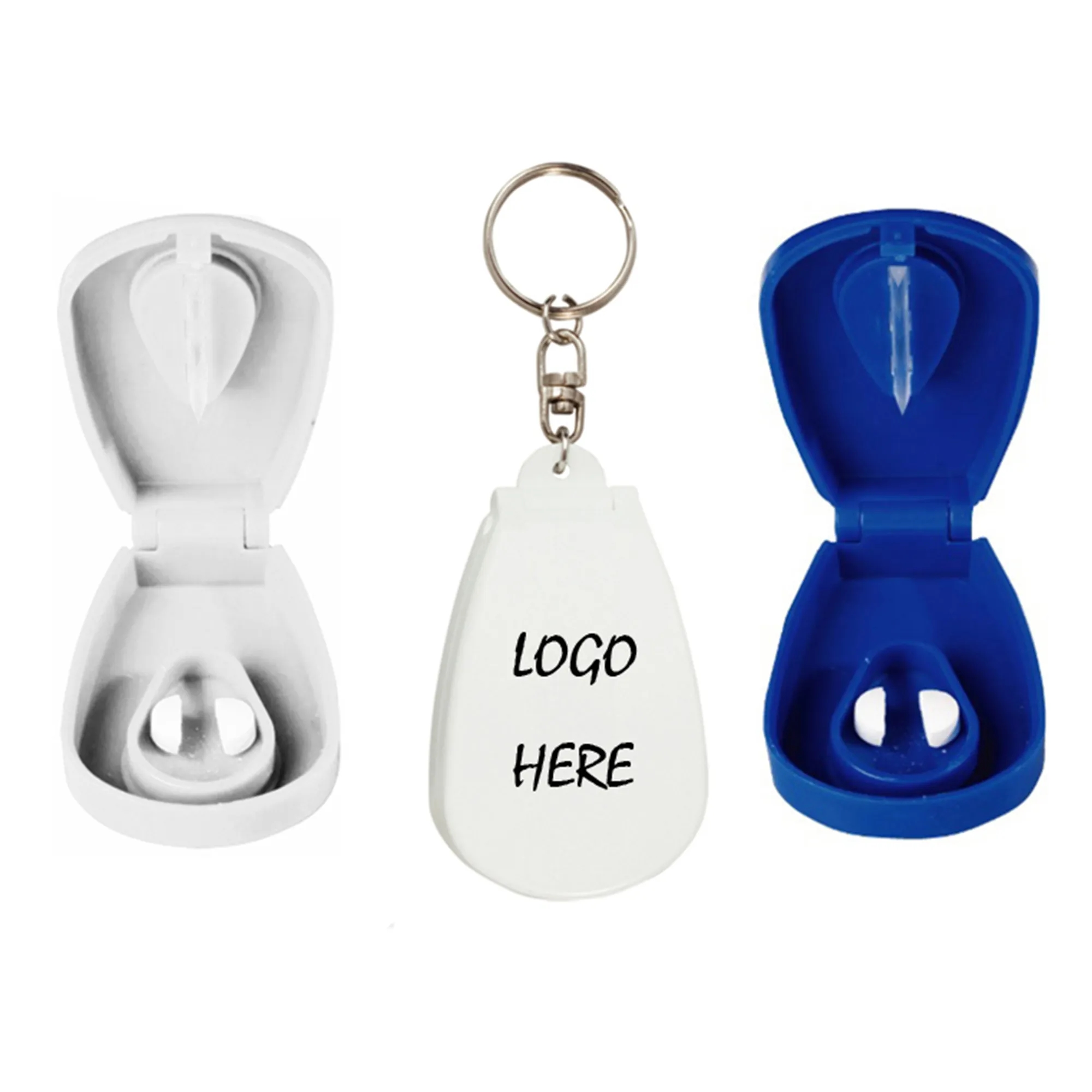 Pill Box Key Ring with Cutter 2