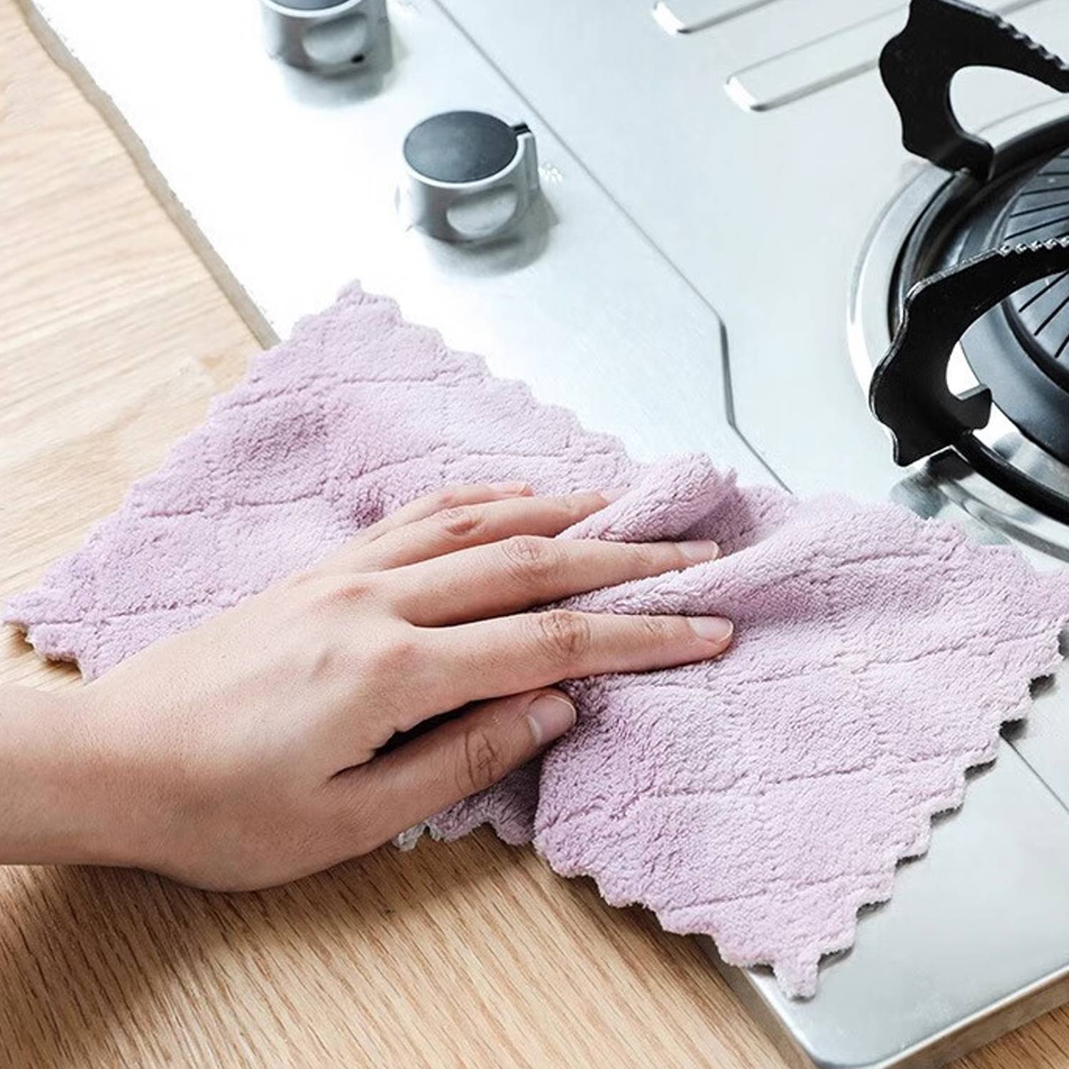 Thick Coral Fleece Cleaning Cloths 10