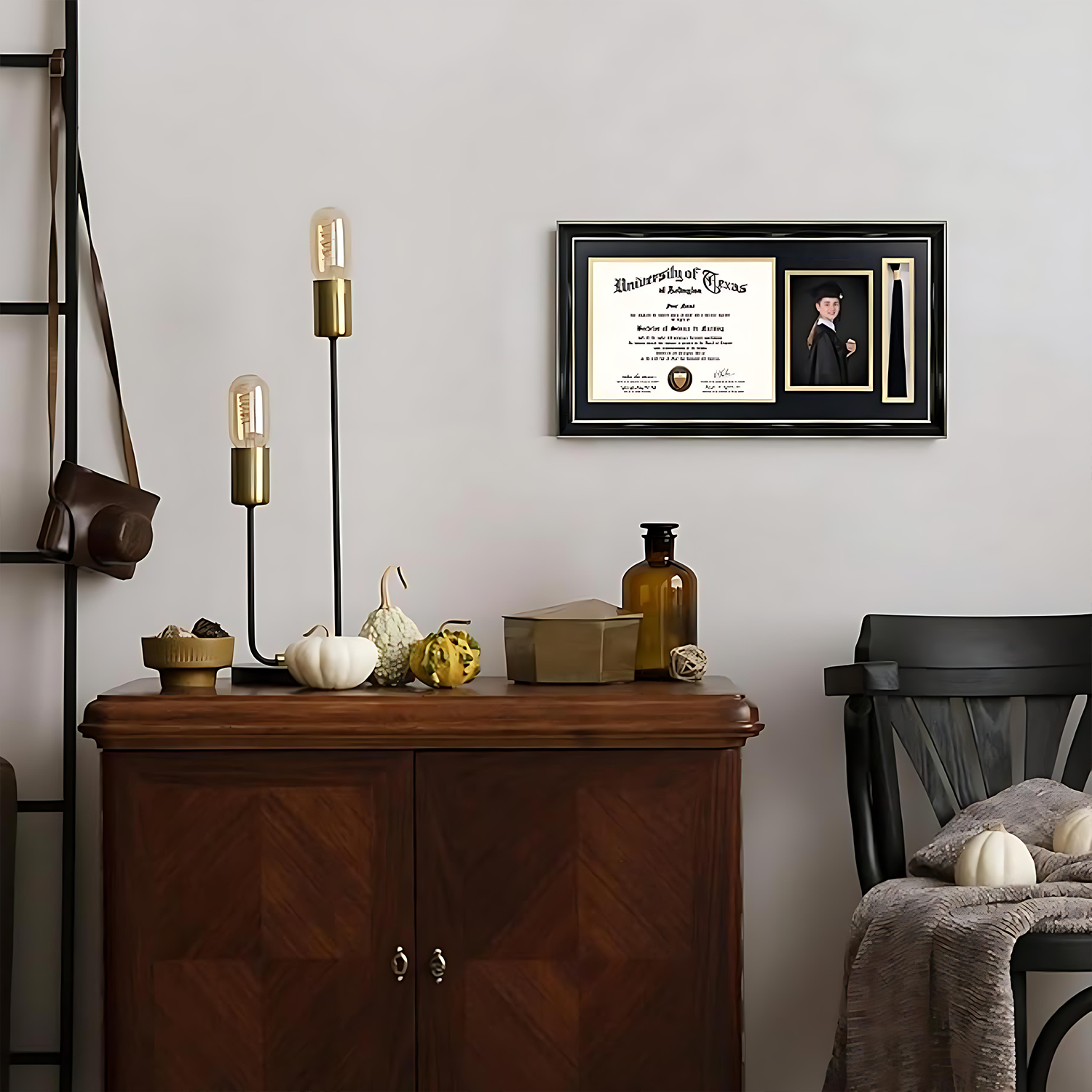 Wooden Frame with Tassel Stand for Certificates & Photos 7