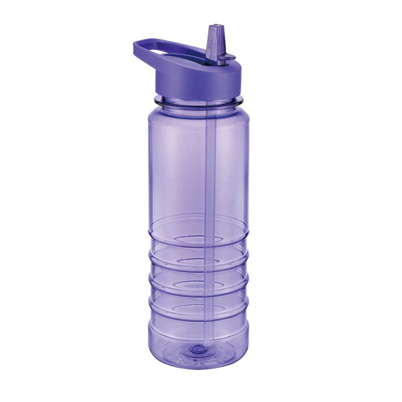 Plastic Sports Water Bottle with Flip Straw 4