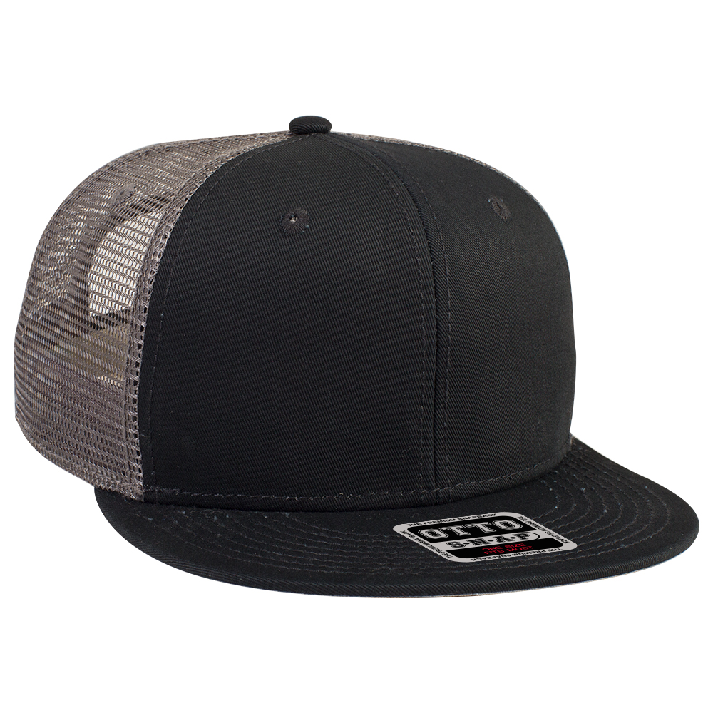 OTTO CAP® OTTO SNAP 6 Panel Pro Style Mesh Back Trucker Snapback Hat 45