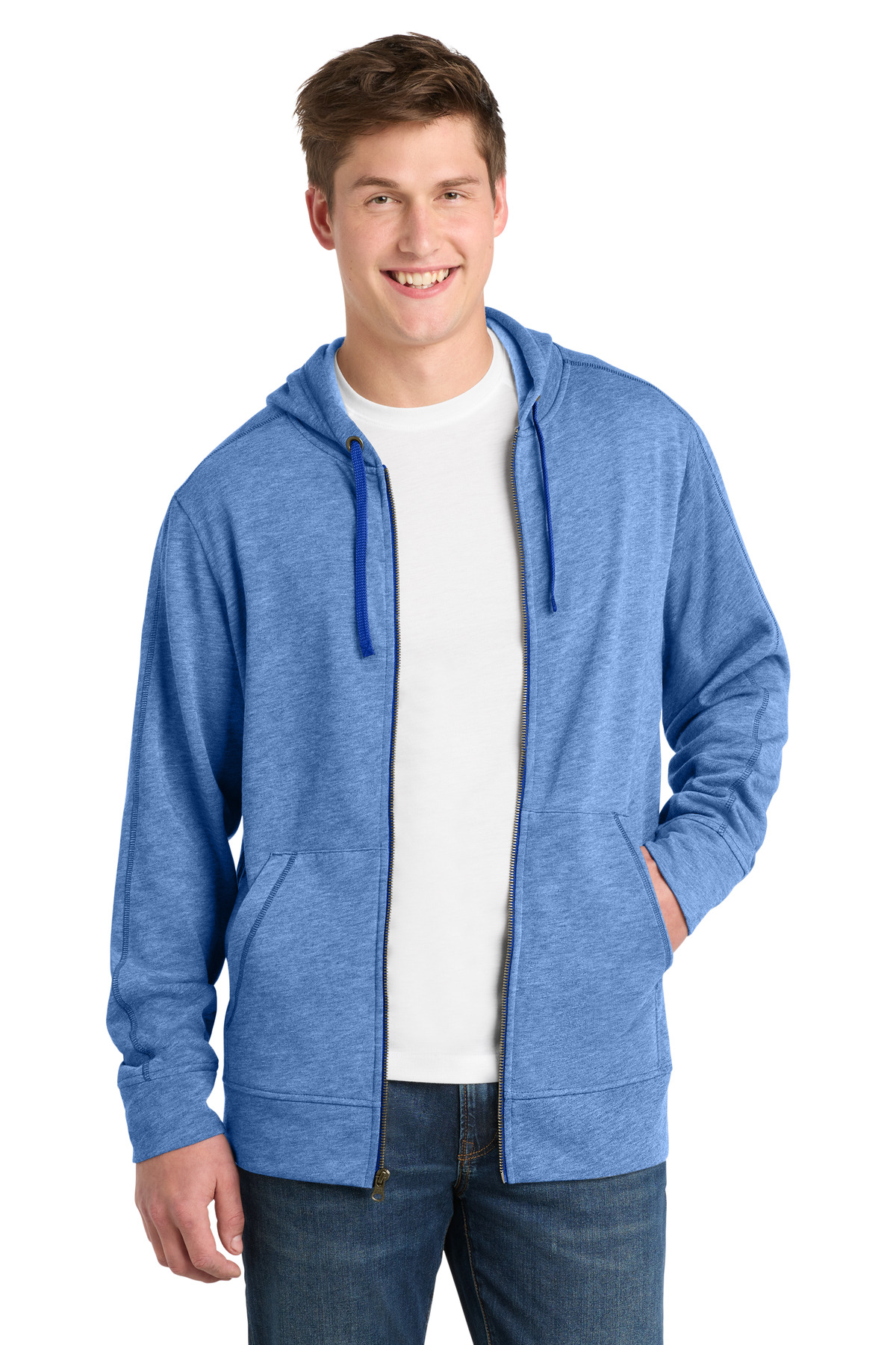Sport-Tek PosiCharge Tri-Blend Wicking Fleece Full-Zip Hooded Jacket ST293 23