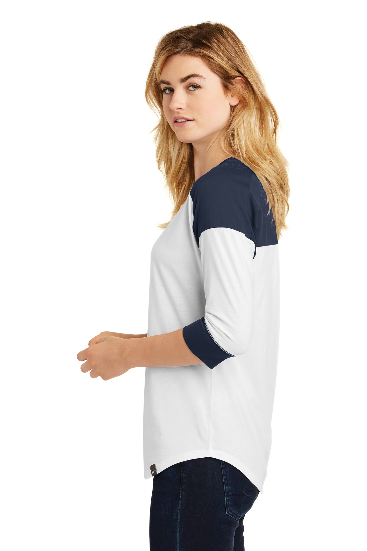 New Era Women's Heritage Blend 3/4-Sleeve Baseball Raglan Tee. LNEA104 48