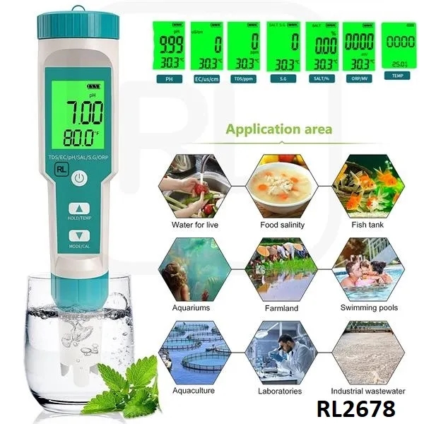 5 in 1 Portable High Precision Water Quality Purity Tester 6