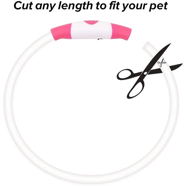 USB Rechargeable LED Dog Pet Flashing Light Collar 4