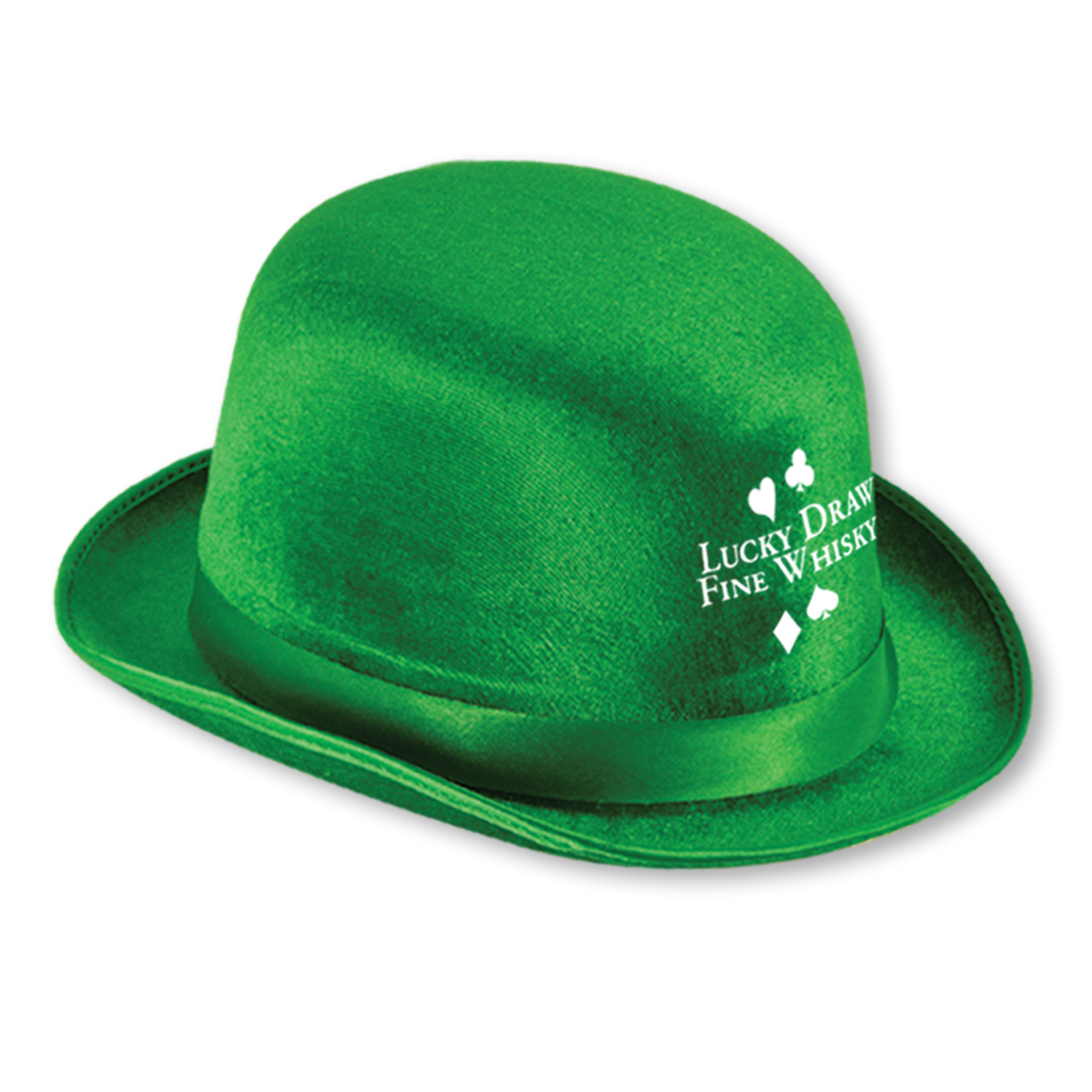 Green Vel-Felt Derby w/ Custom Direct Screen Print 2