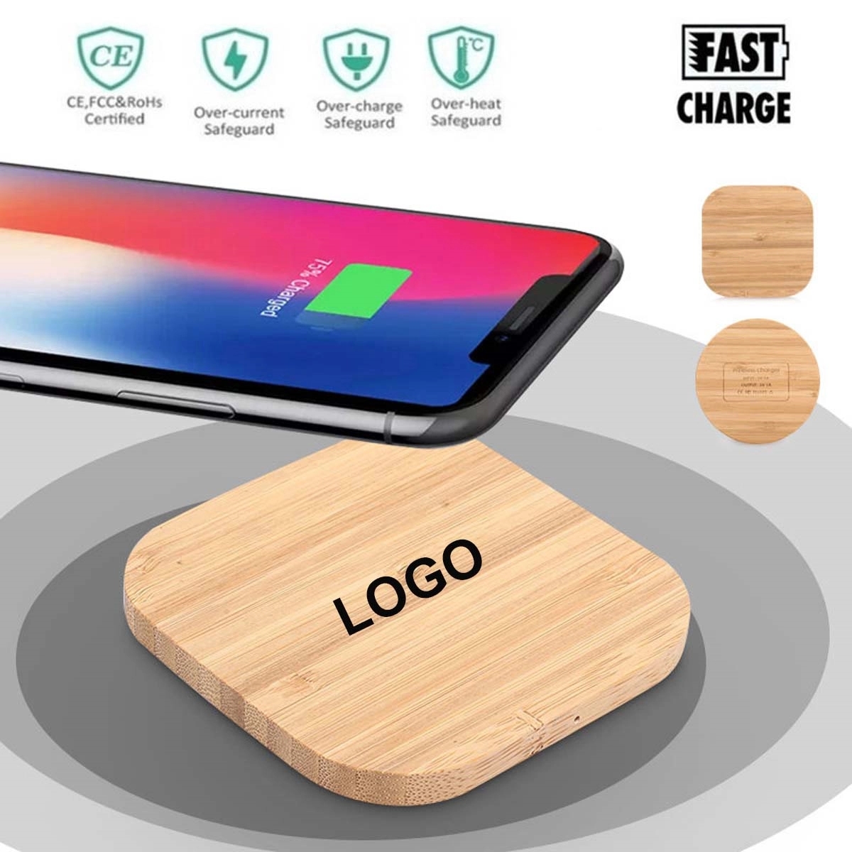 Bamboo Wireless Charging Pad 3