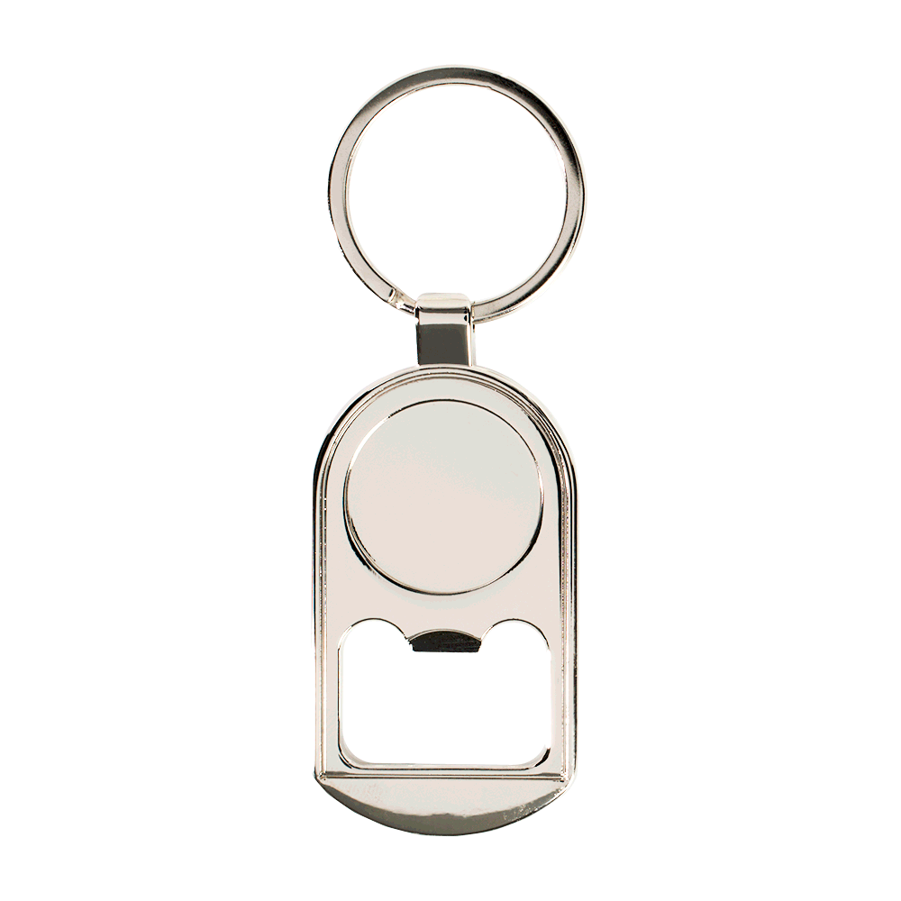 Vibraprint® Premium Bright Silver Bottle Opener Key Tag 2