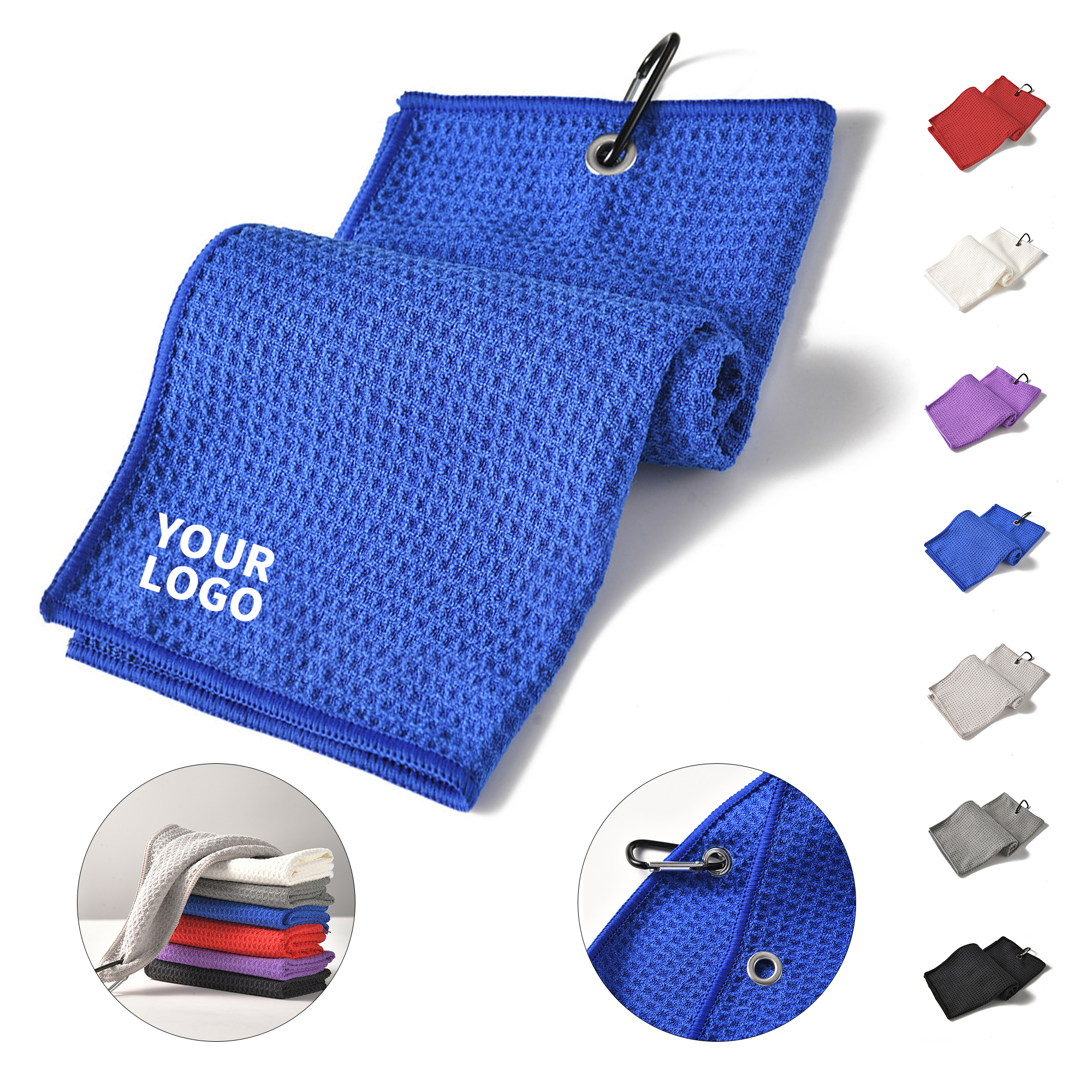 Ultra Fine Fiber Golf Towel Aluminum Carabiner 5