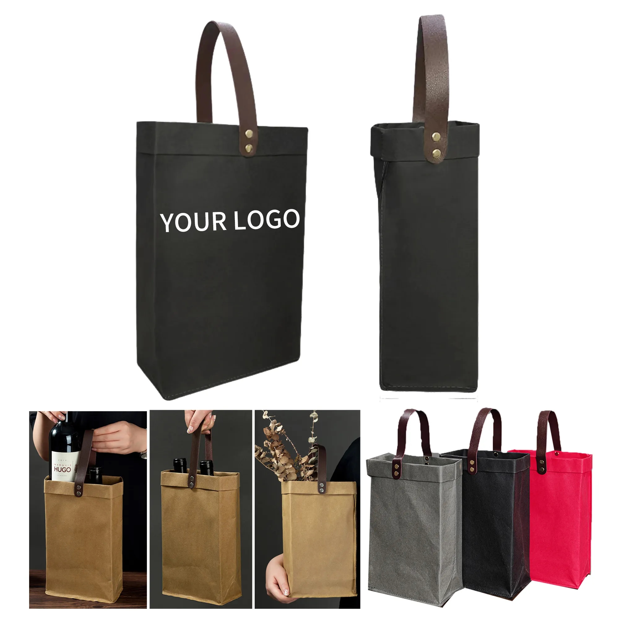 Kraft Paper Wine Bag Nordic 3