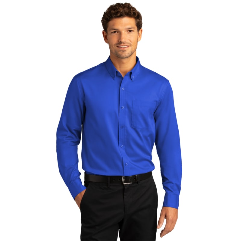 Port Authority Long Sleeve SuperPro React Twill Shirt. 112