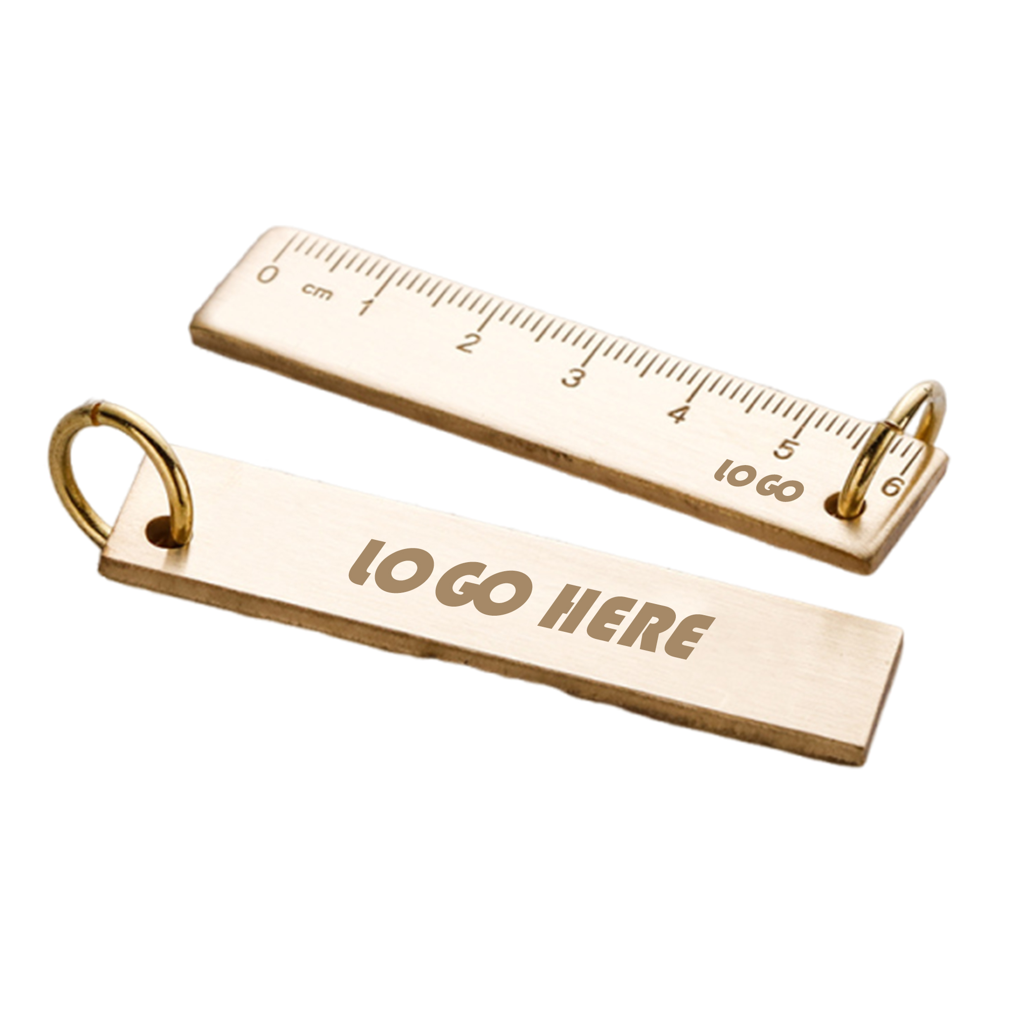 Logo Custom Brass Measuring Keyring 1
