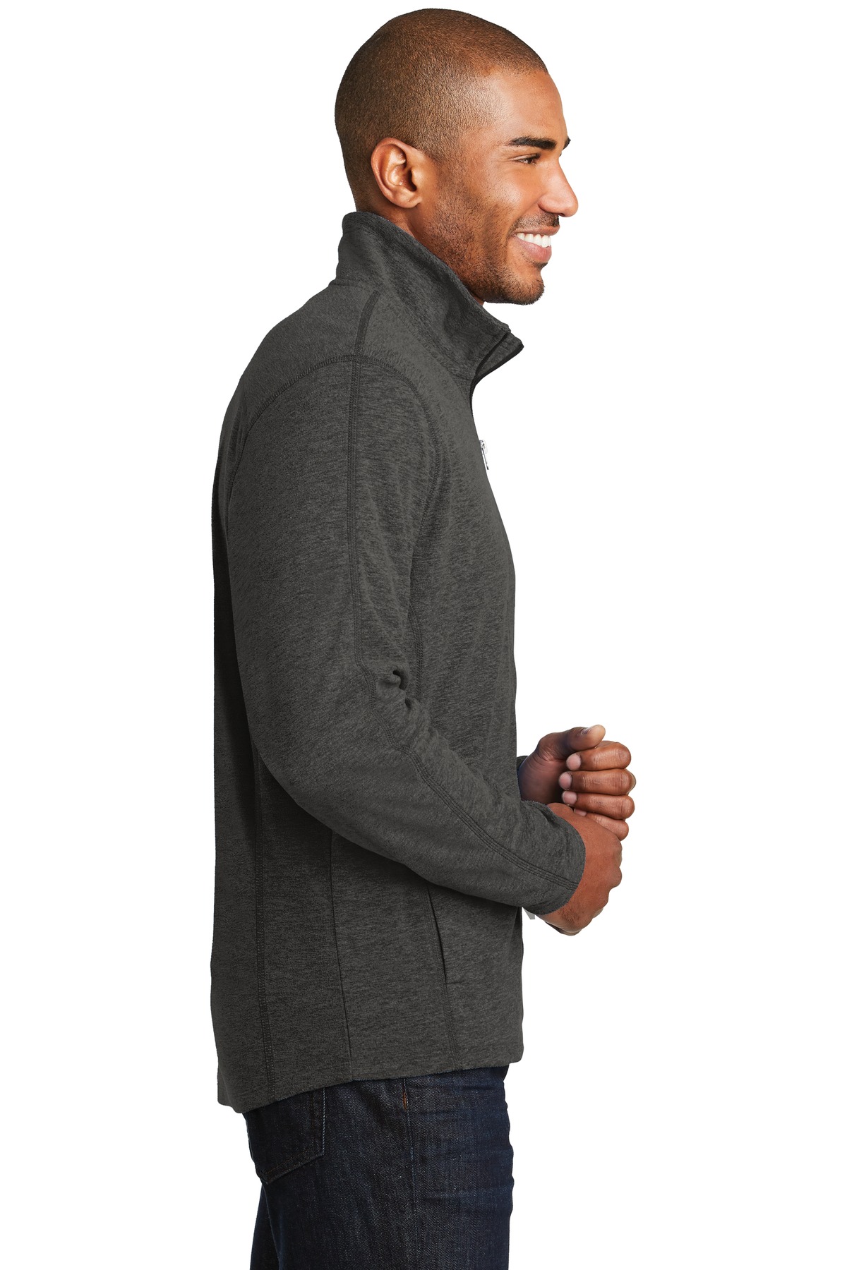 Heather Microfleece Full-Zip Jacket