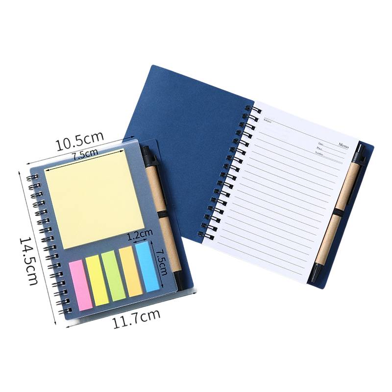 A6 Spiral Notebook W/ Sticky Notes & Pen 3