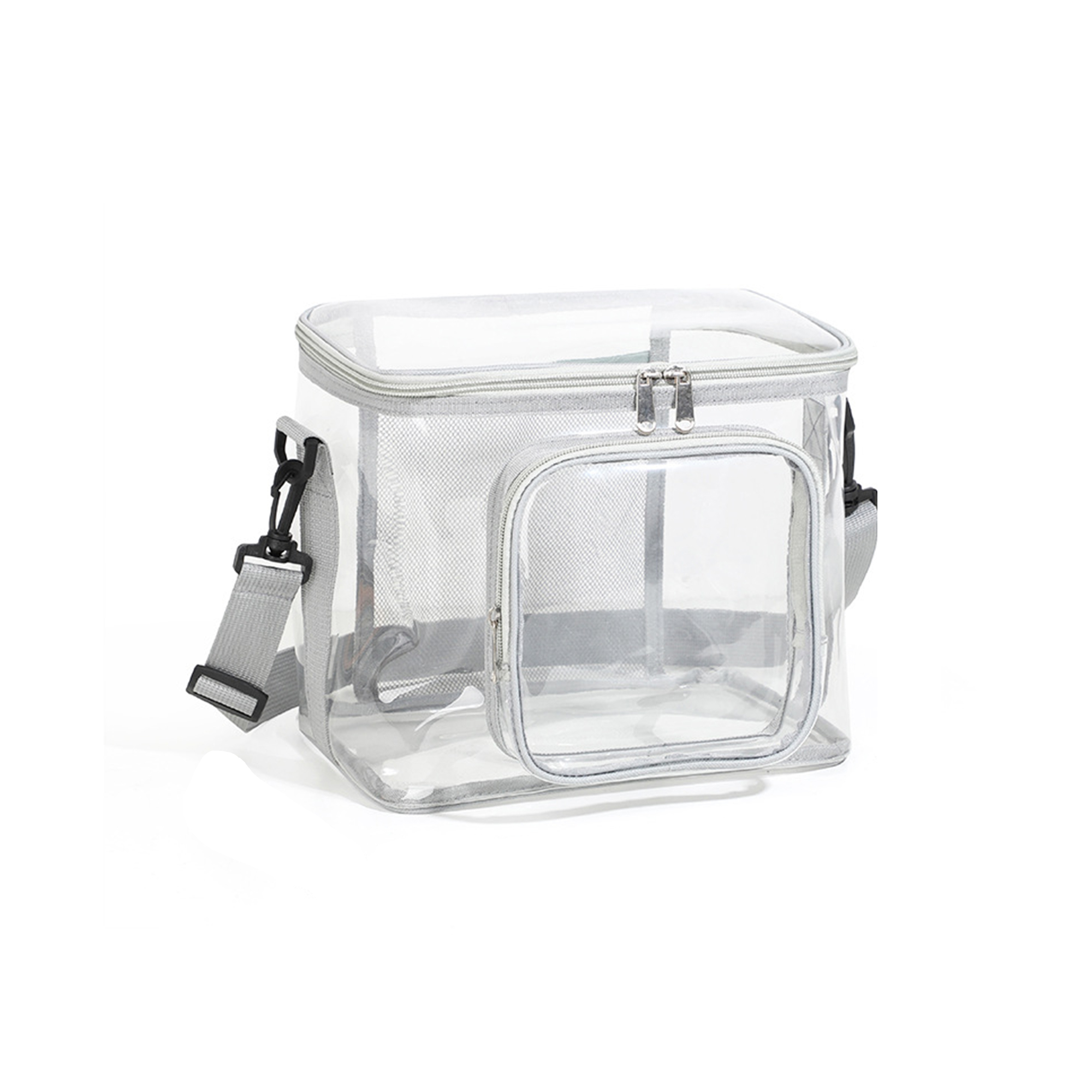 PVC Transparent Stadium Approved Crossbody With Zipper Pocket 6