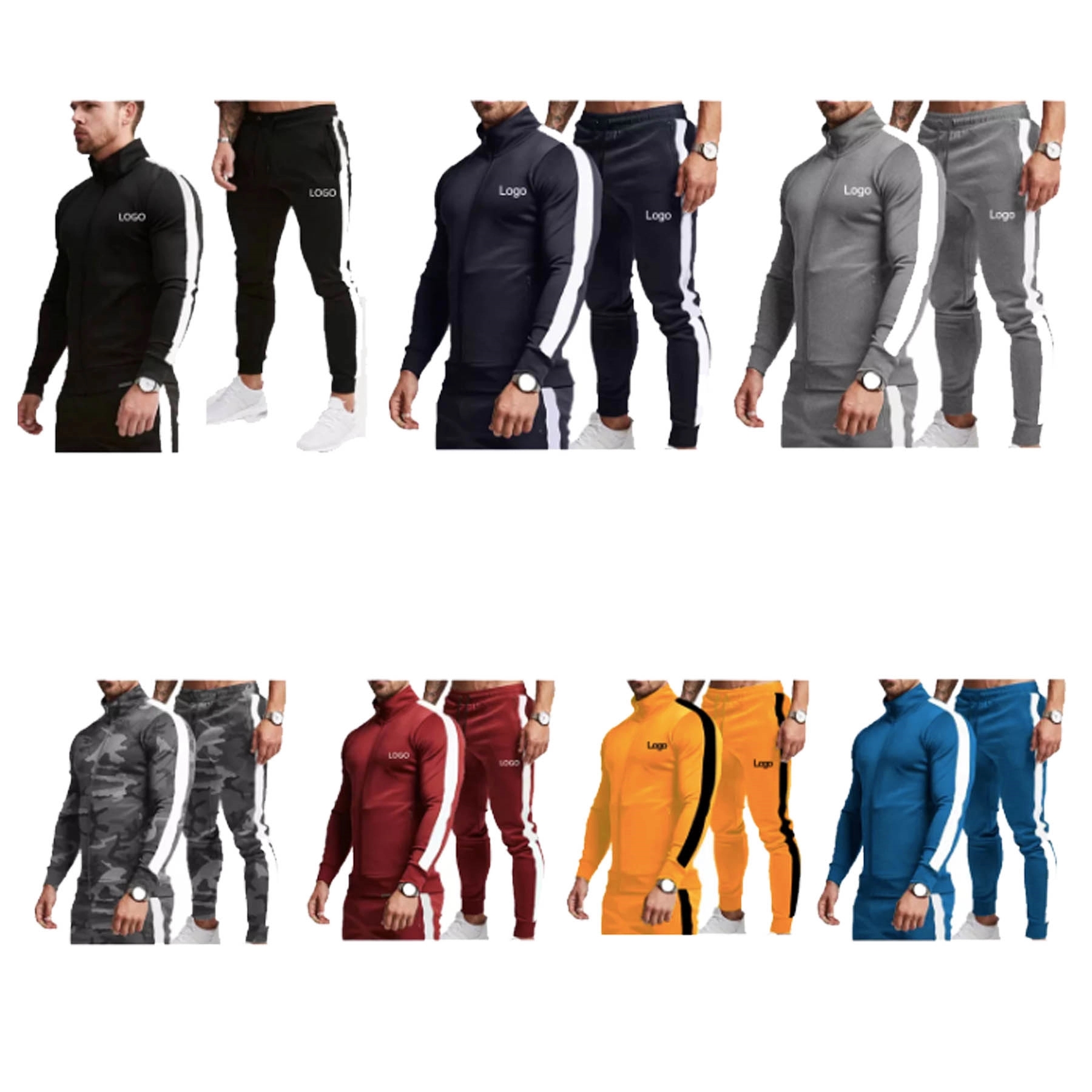 Men's Athletic Tracksuit 2 Piece Set 3