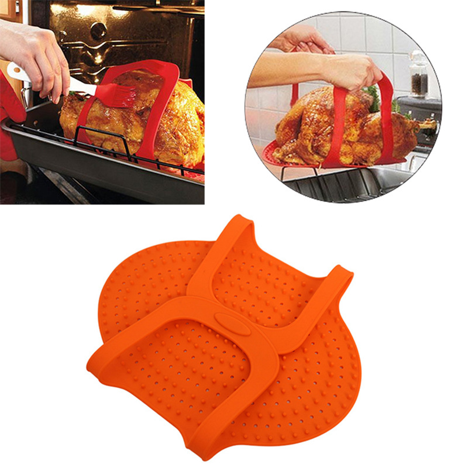 Silicone Heat Resistant Meat Lifter 3