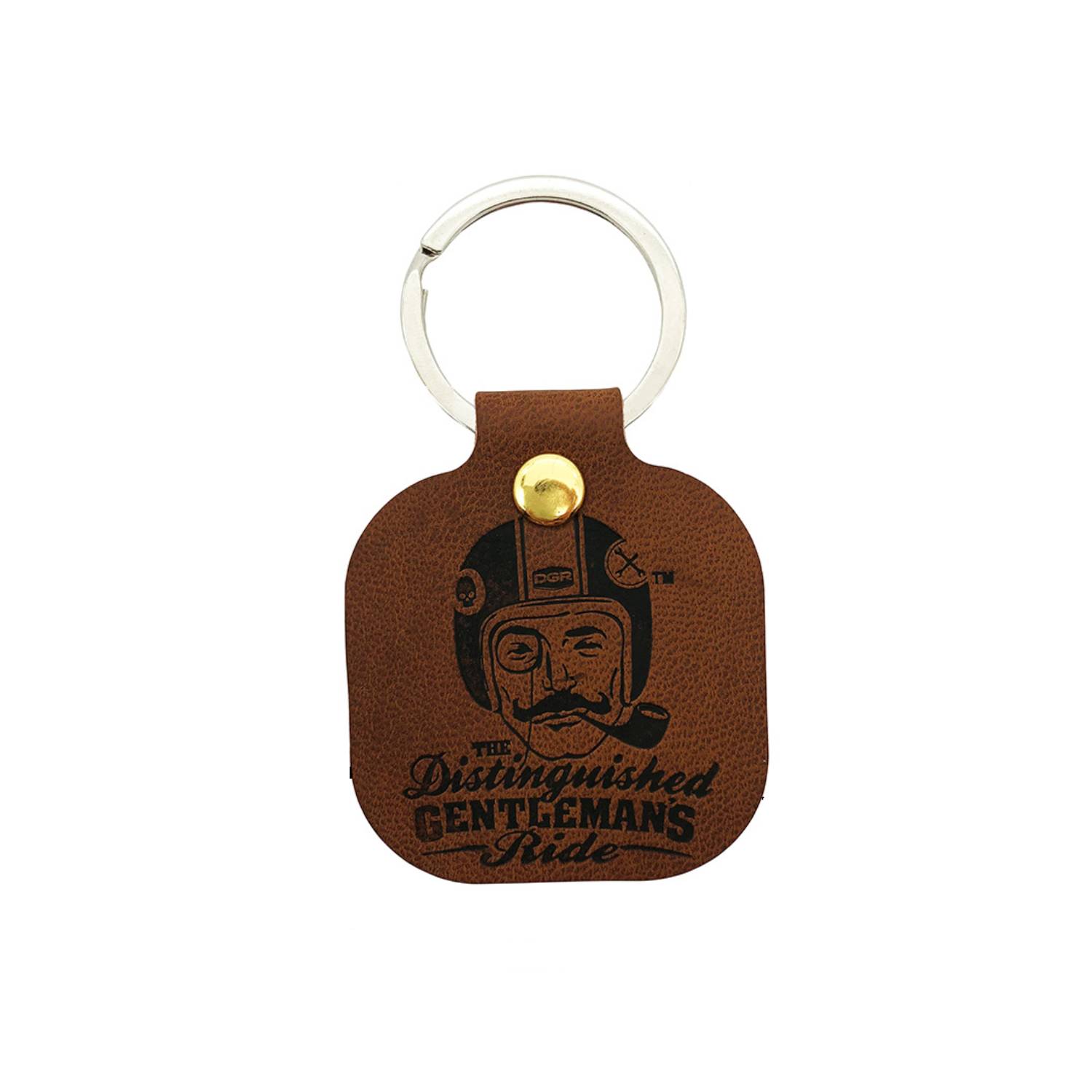 PU Leather Square Keychain 3