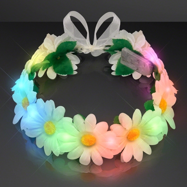 Light Up Daisy Chain (Combo Headband, Belt & Sash) 1
