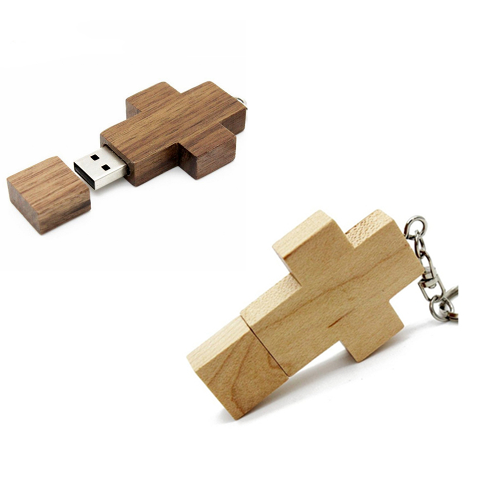 Maple Wood Cross shaped Memory Stick USB 2.0 4