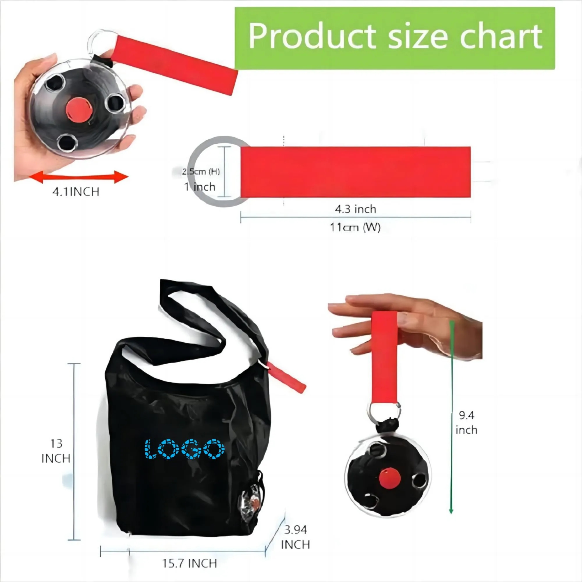 Circular folding eco-friendly shopping bag 6