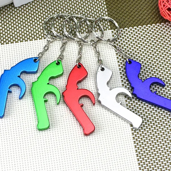 Gun Shape Bottle Opener Keychains 2