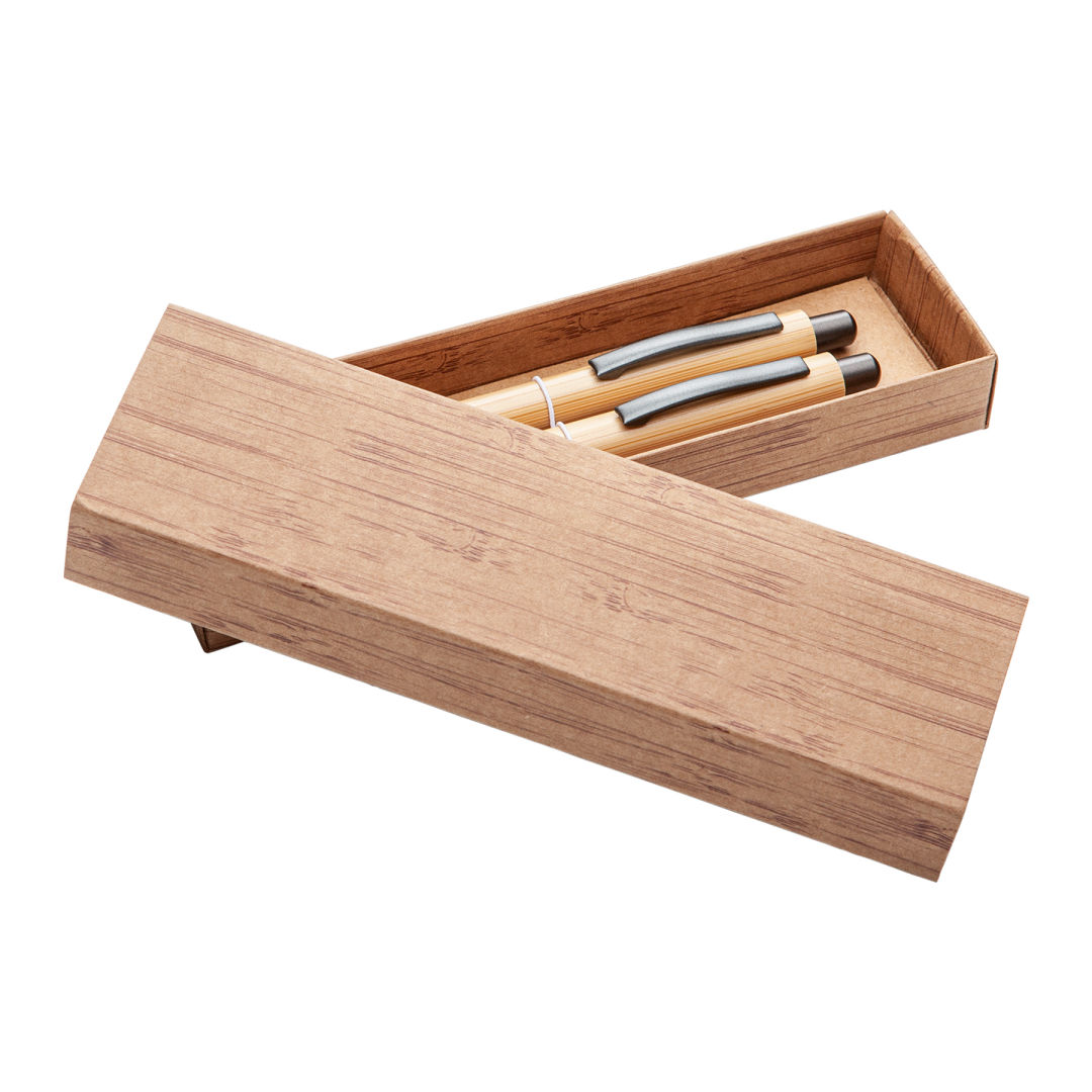 Lucky Clicker Bamboo Pen & Pencil Set 8