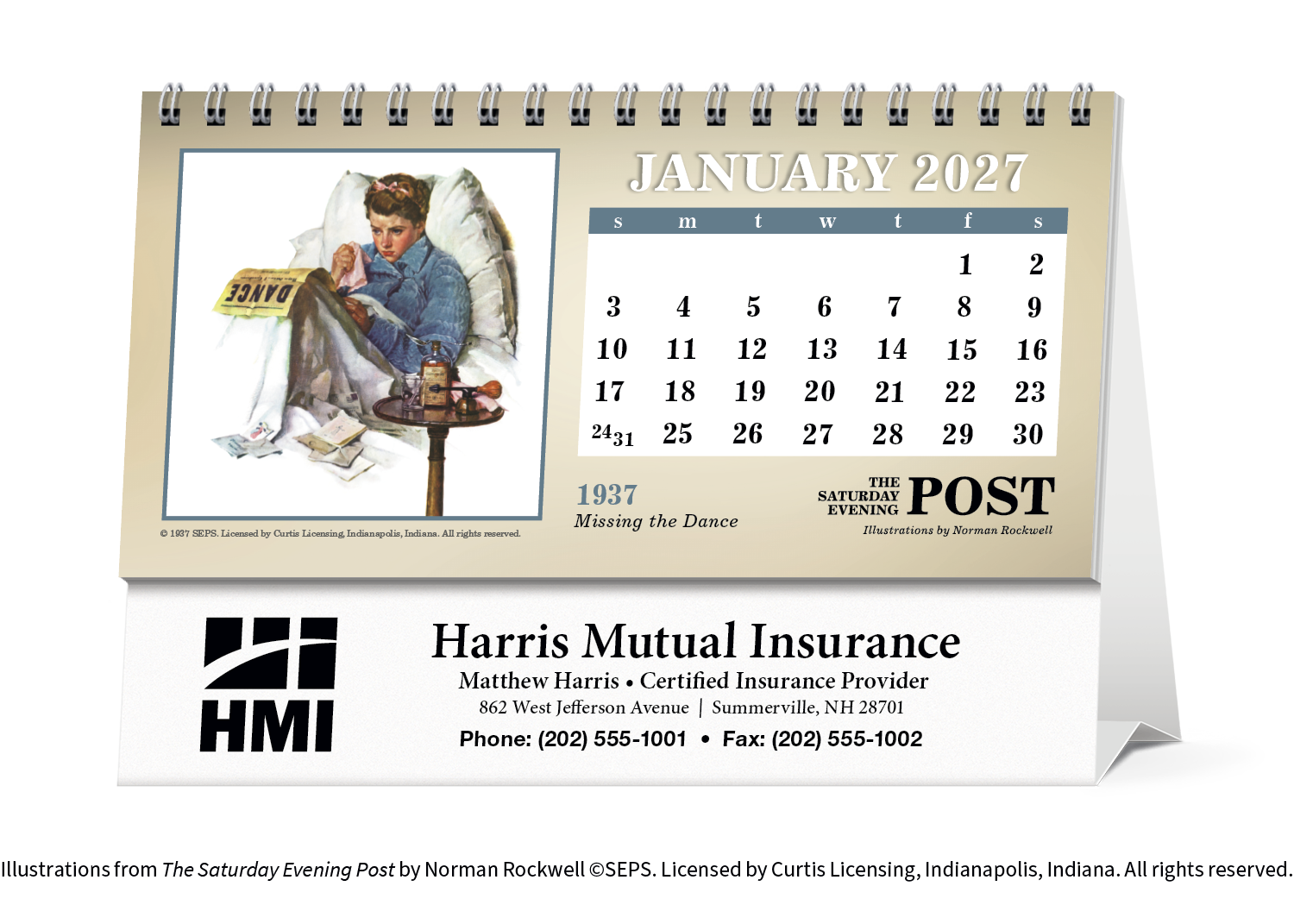 Triumph® Calendars The Saturday Evening Post Illustrations by Norman Rockwell Desk Calendar 59