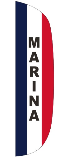 "MARINA" 3' x 15' Message Flutter Flag 3