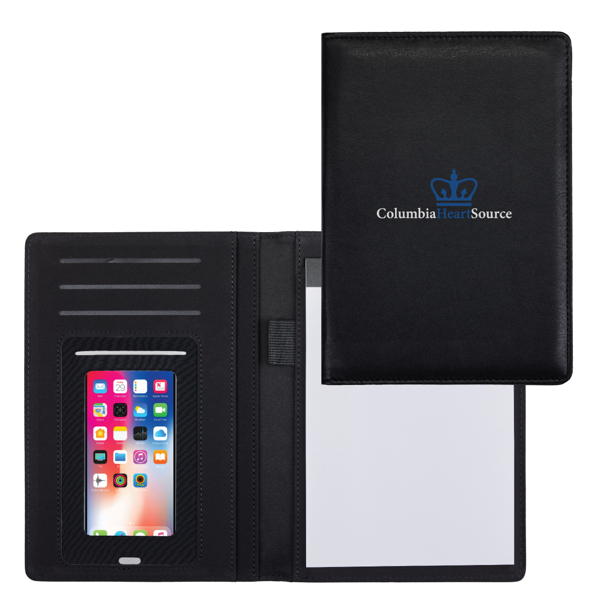 Lightweight Padfolio w/ Smartphone Sleeve and Notepad