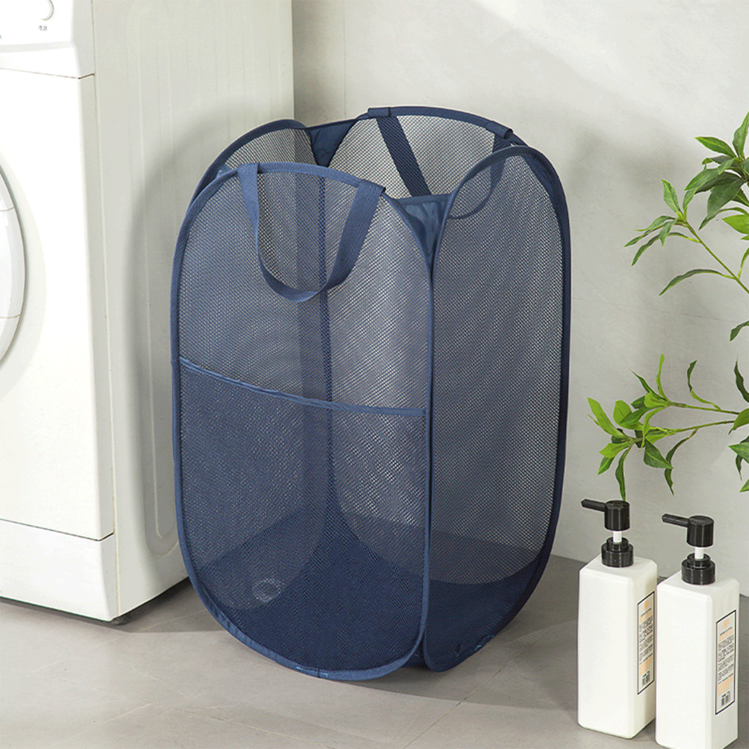 Foldable Pop Up Breathable Mesh Dirty Clothes Laundry Basket 19