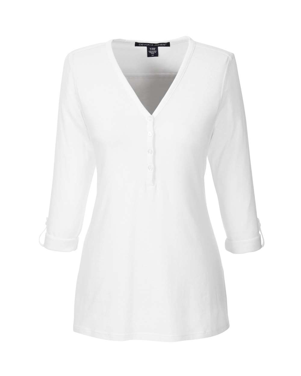 Women's Perfect Fit™ Y-Placket Convertible Sleeve Knit Top - DP186W 26
