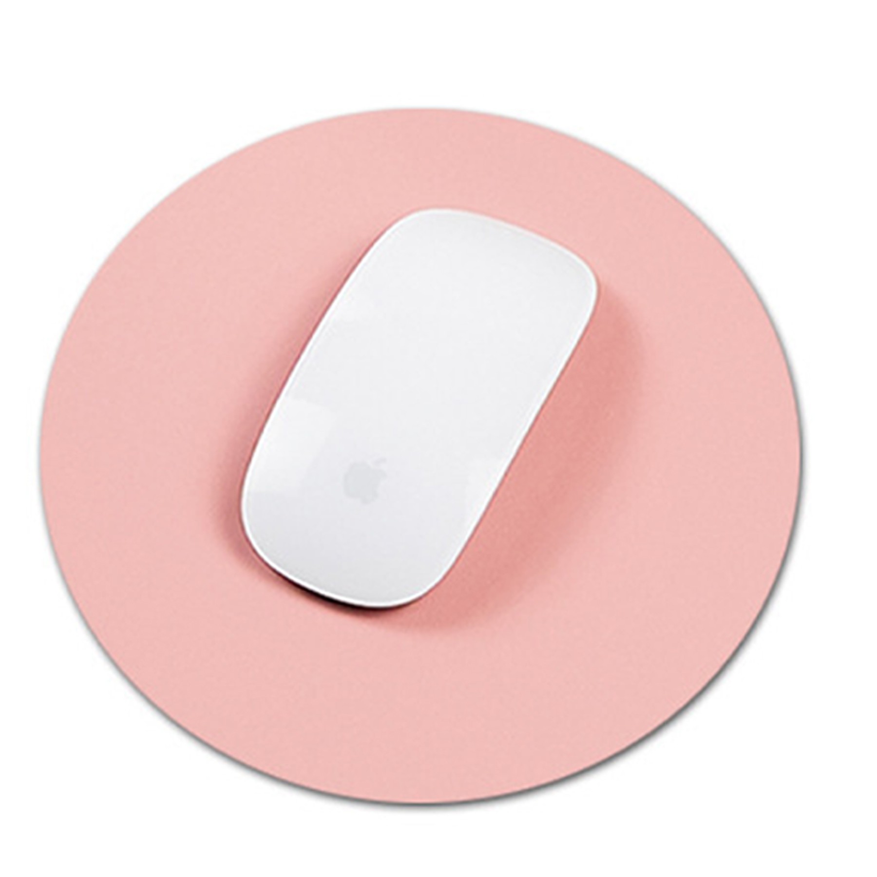 Leather Simple Round Mouse Pad 5