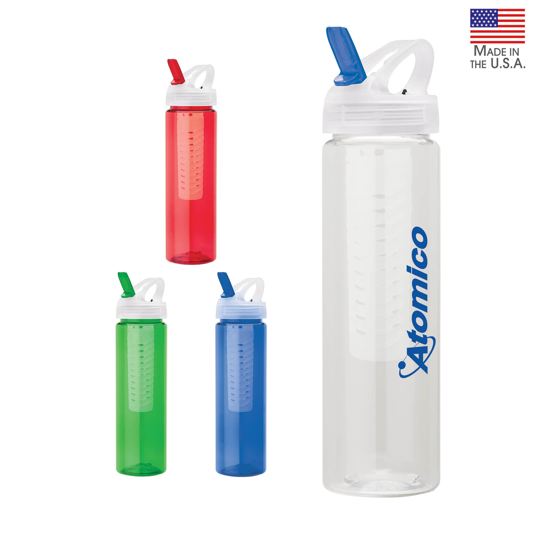 Laguna 32 oz. PET Bottle with Flip Spout & Infuser 2