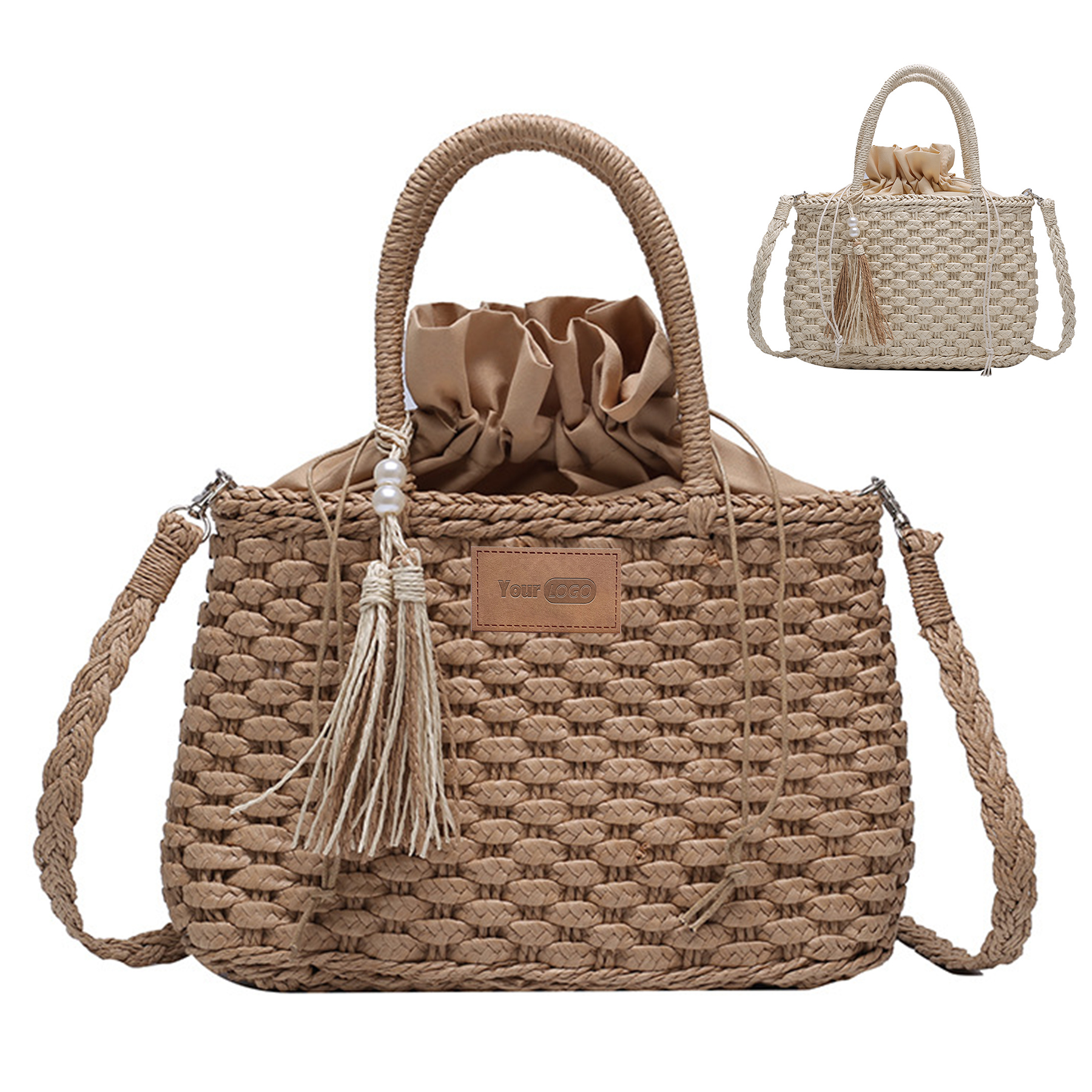 Jute Vintage hand-woven cross-body bag 7