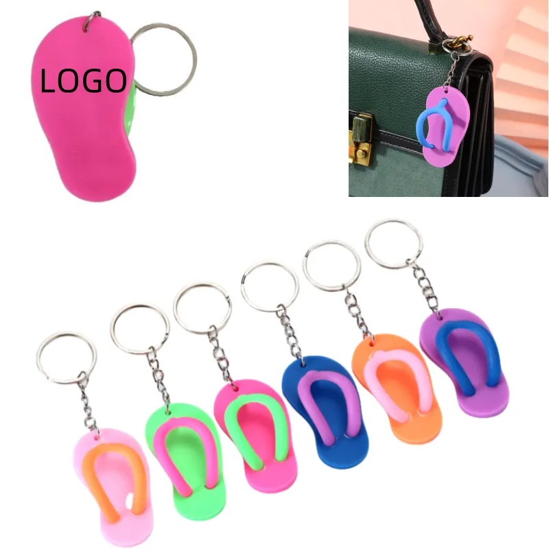Soft PVC Flip Flops Keychain 3