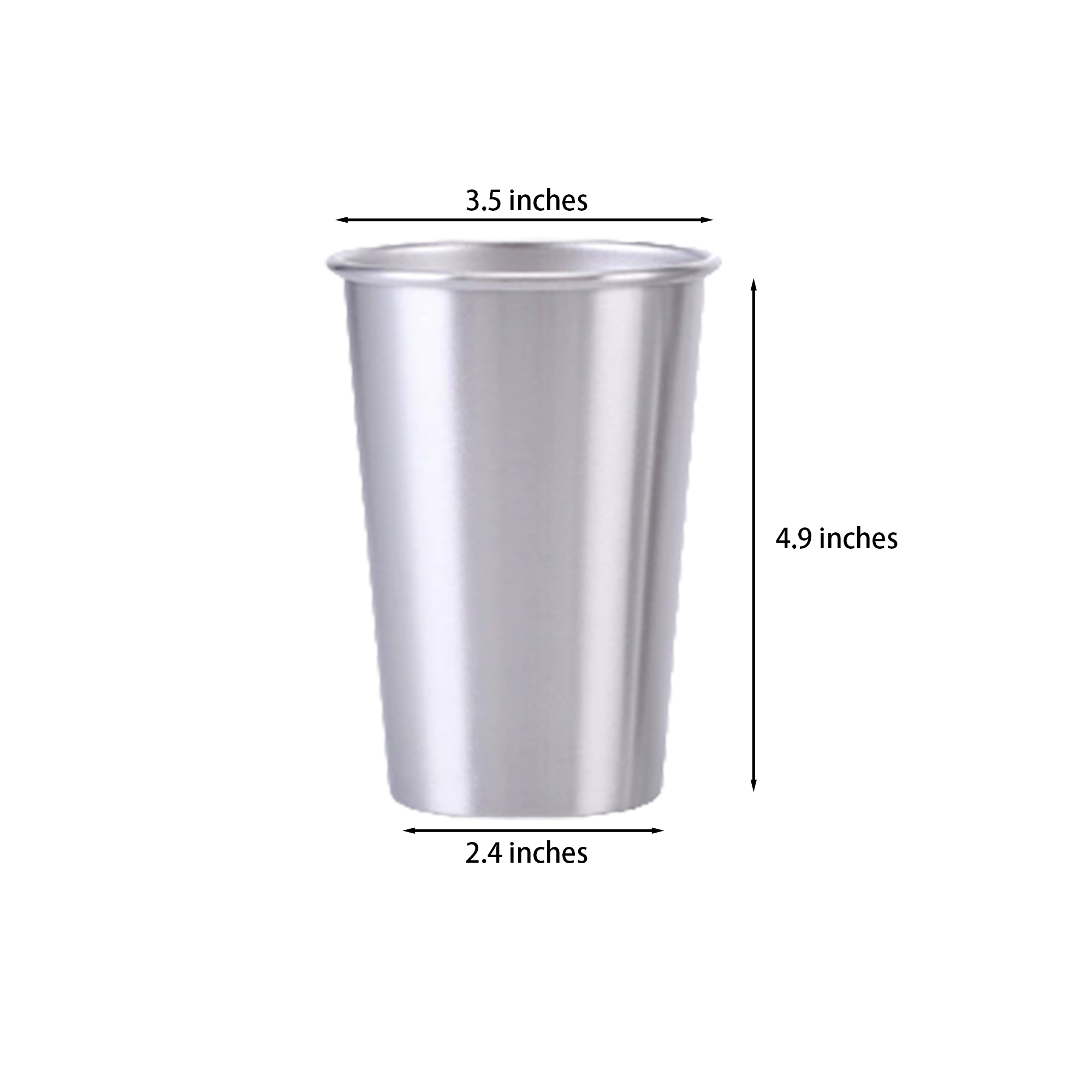 16oz Shatterproof Tumbler Stainless Steel Pint Cup MOQ100 3