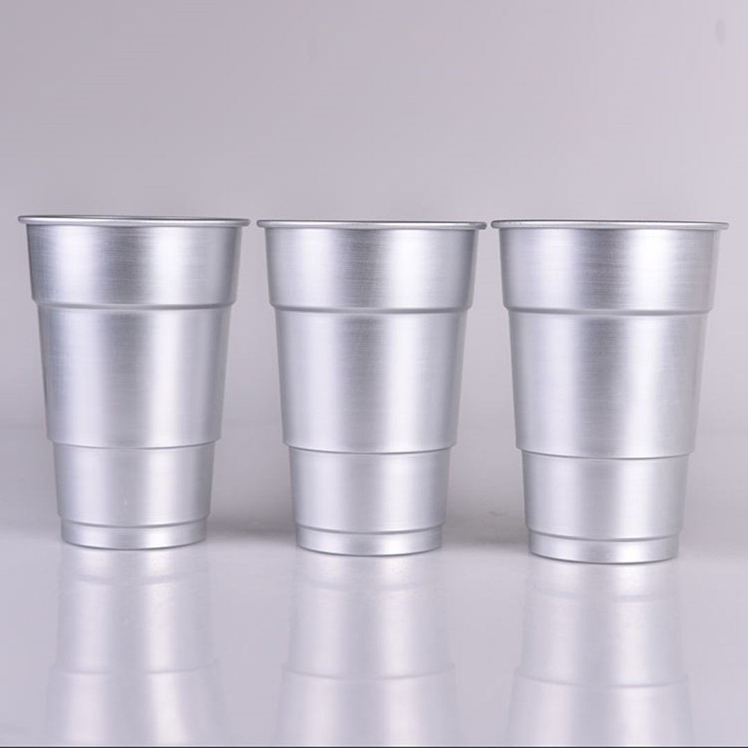 Reusable disposable recyclable aluminum cup 1