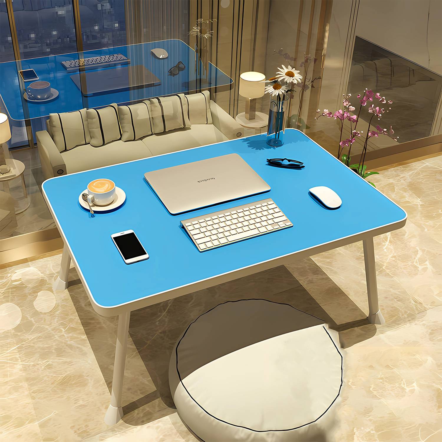 Foldable Laptop Bed Table Lap Standing Desk 4
